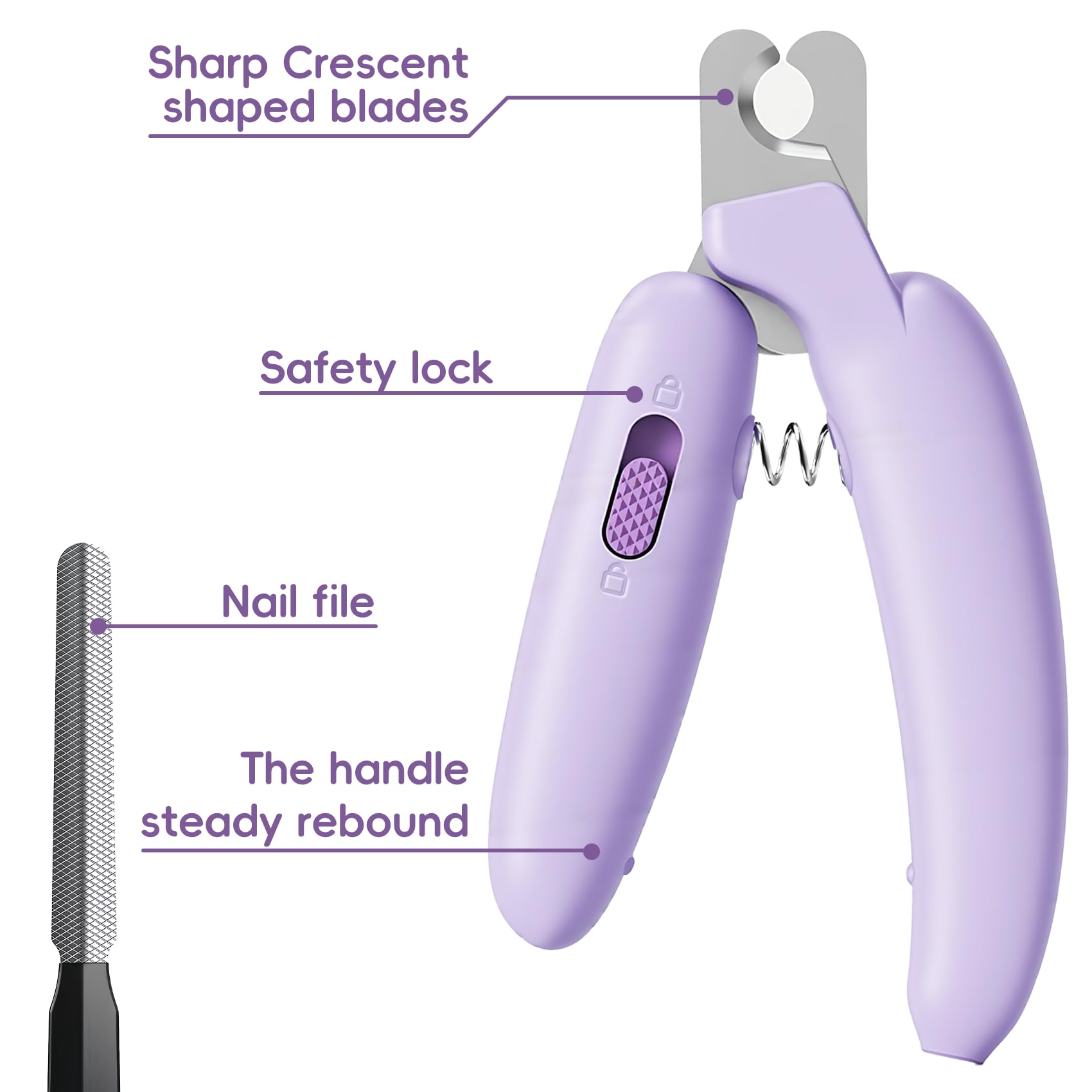 QDCYP compact purple mini clipper suits small to medium dogs and cats