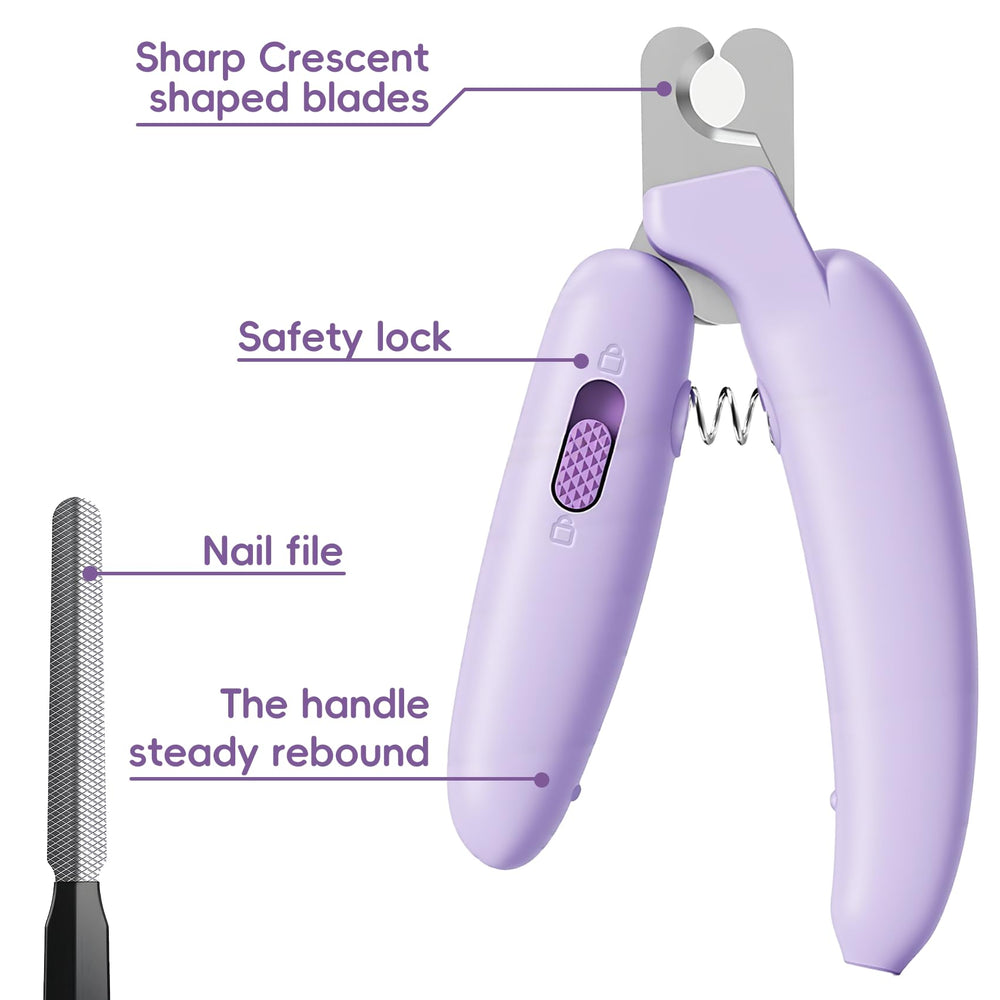 QDCYP compact purple mini clipper suits small to medium dogs and cats