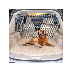 Q-DDOIT car dog net barrier 47inch universal fit keeps pets secure while driving.