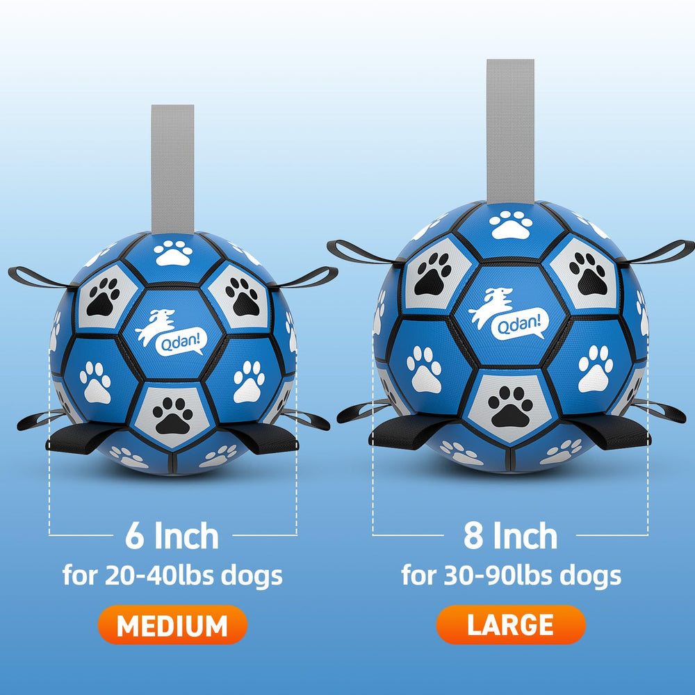 QDAN bite-safe non-toxic ball with straps, for safe interactive play