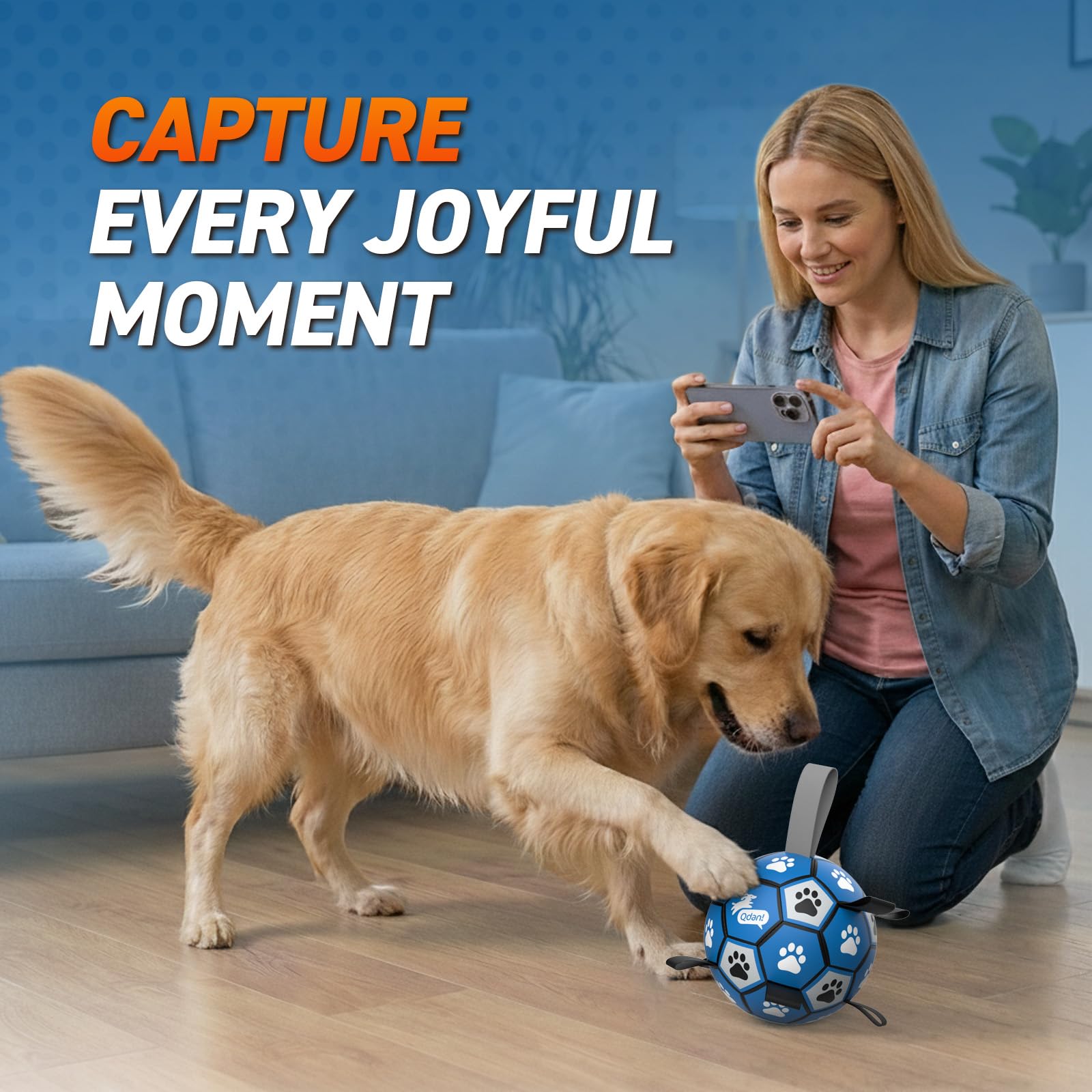QDAN premium PU ball, durable and safe for long-lasting indoor or outdoor fun