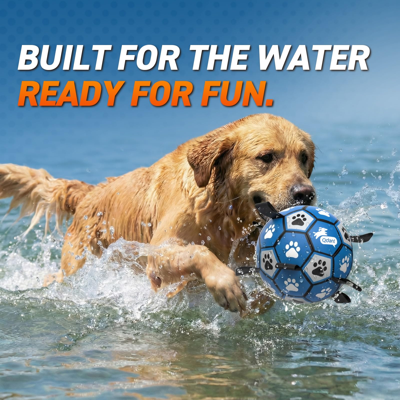 QDAN dog ball for small dogs, showing size suitability and ease of handling