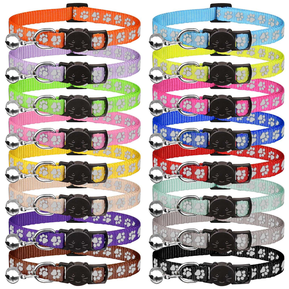 QDYU 16pcs breakaway cat collars with bells provide versatile safety and visibility.