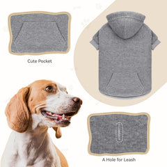 QDYU dog hoodie brushed fleece interior close-up conveys ultra-soft comfort