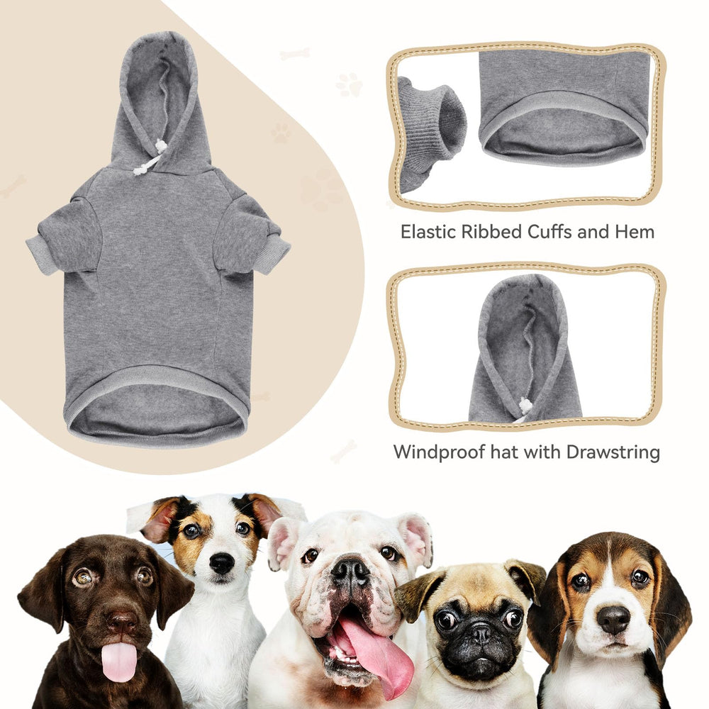 QDYU dog hoodie pocket detail emphasizes practical storage for treats