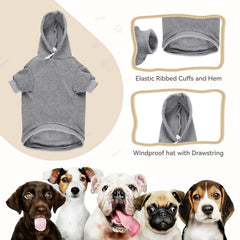 QDYU dog hoodie pocket detail emphasizes practical storage for treats