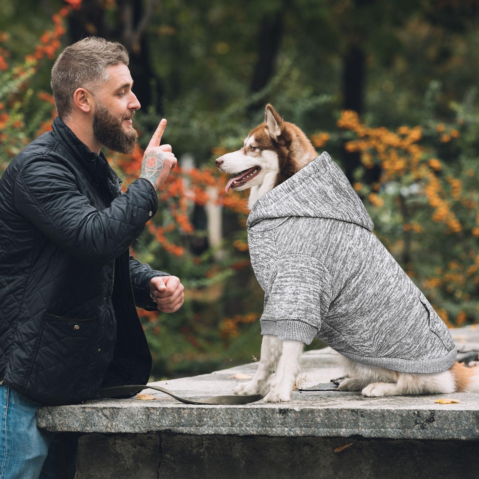 QDYU dog sweater easy-care machine washable for quick cleanup