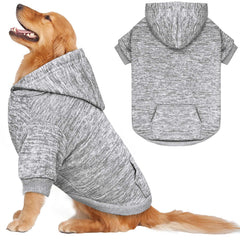 QDYU dog sweater grey XL worn during chilly outdoor walks for warmth