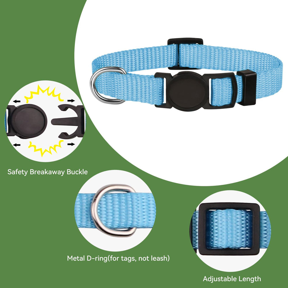 QDYU durable nylon puppy collar offers soft-touch comfort.