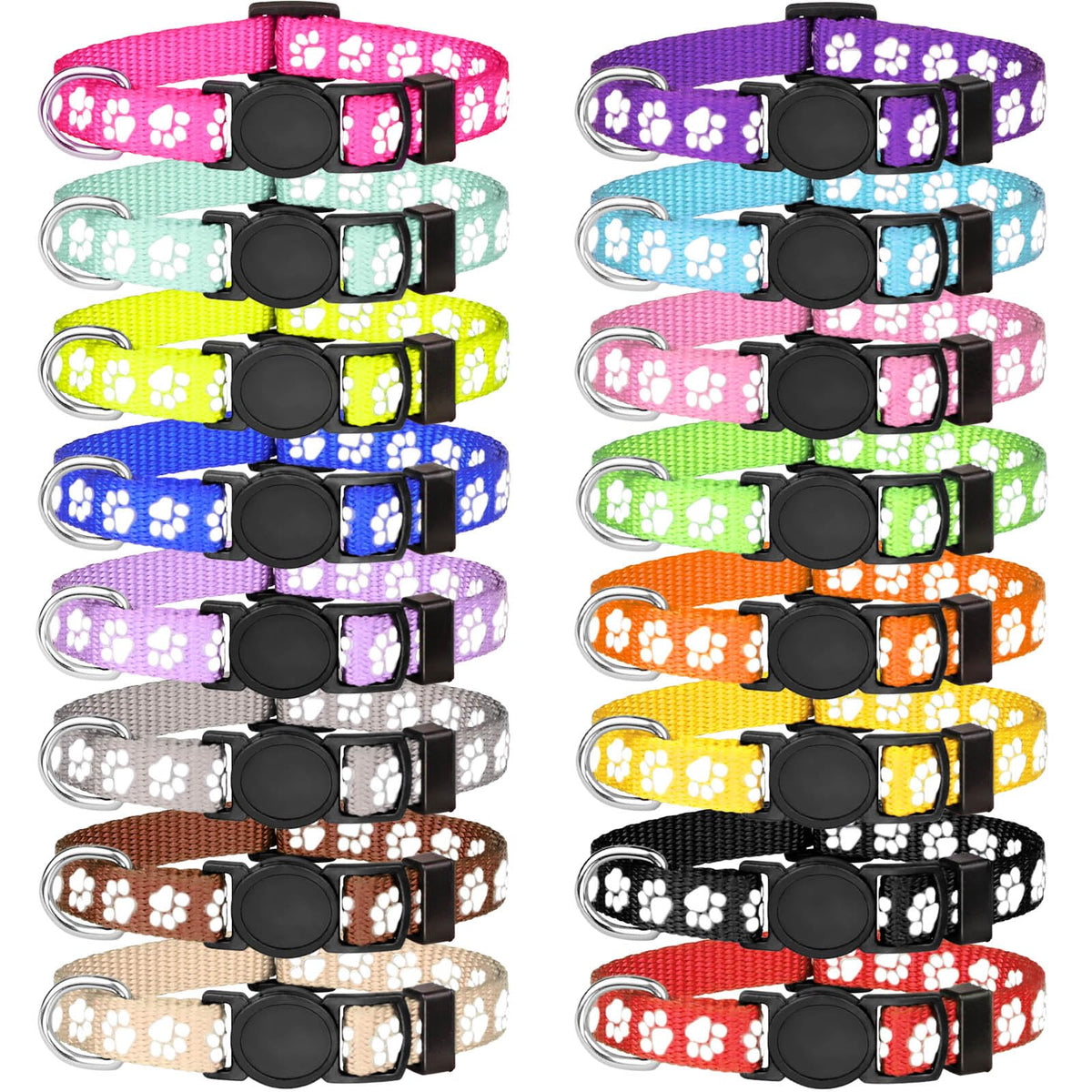 QDYU puppy collars litter pack colors help quick ID and playful style.