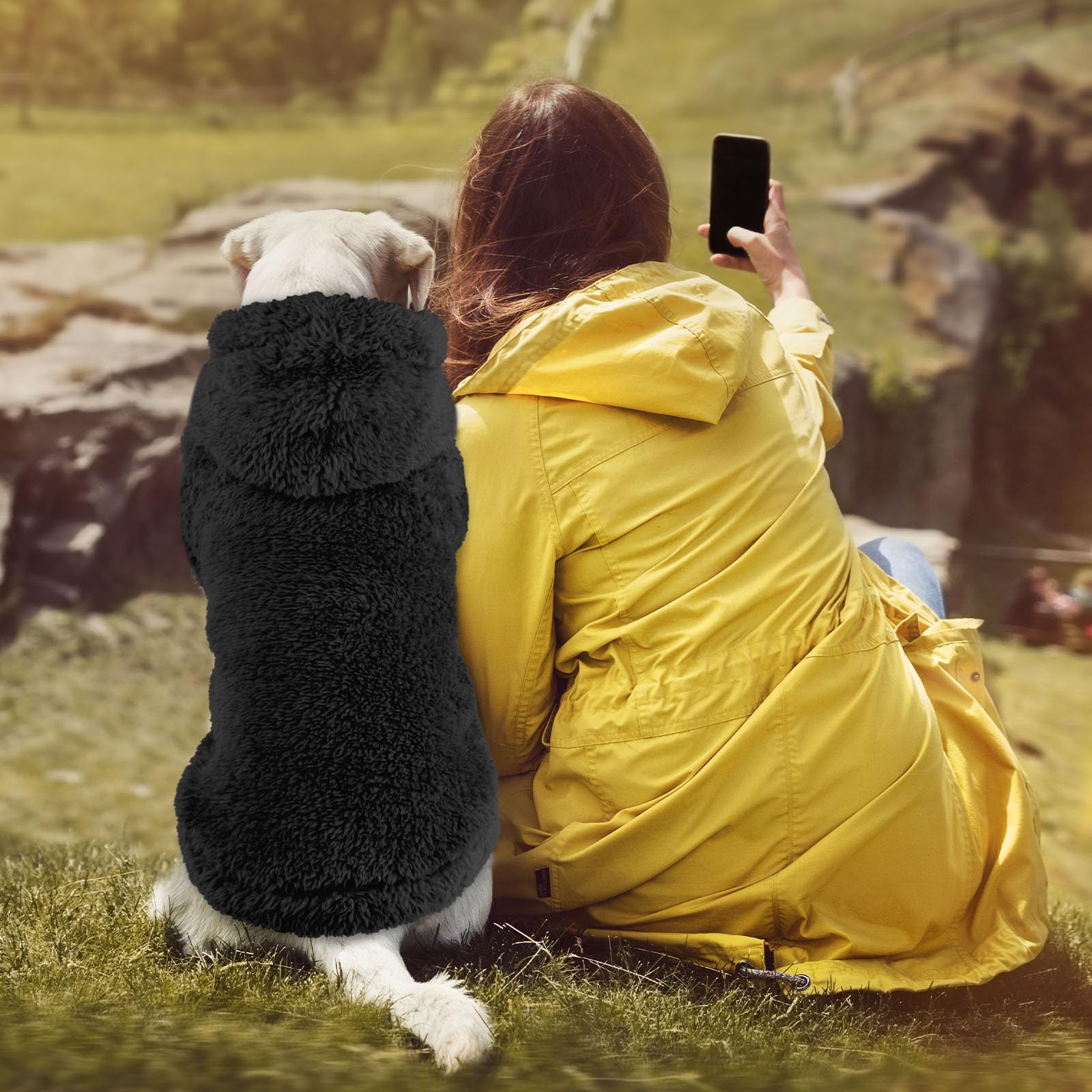 QDYU sherpa hooded sweatshirt close-up signals plush warmth and seasonal protection.