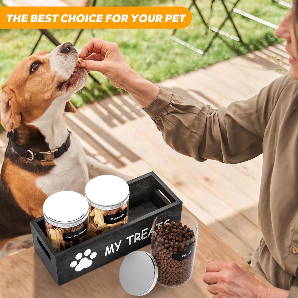 qeerable airtight dog treat canisters maintain freshness for bones, biscuits, and jerky.