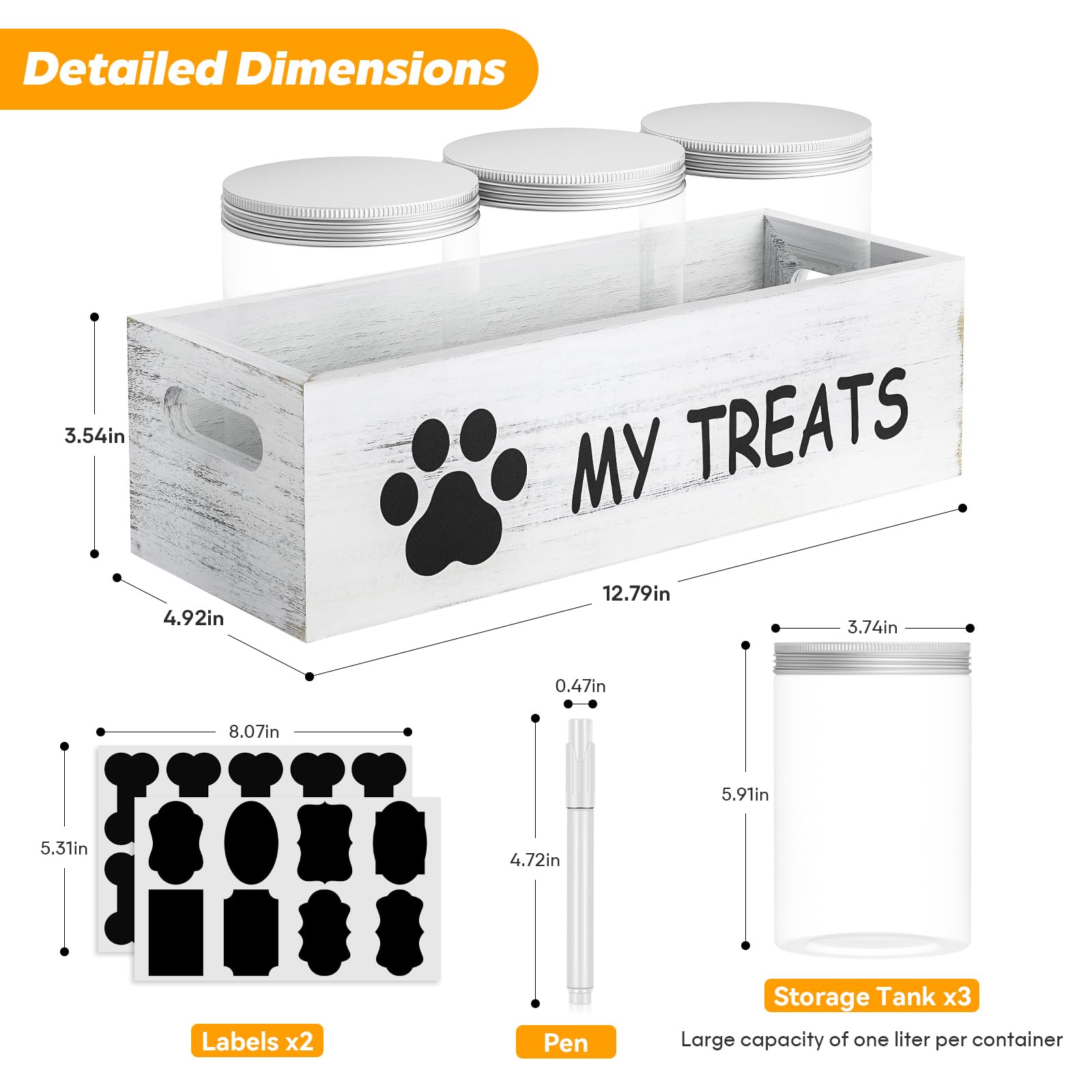 Qeerable label stickers help customize pet storage and simplify feeding routines.