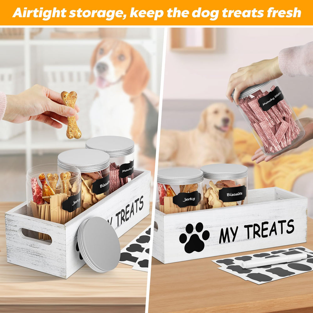 Qeerable pet food organizer suited for multi-pet households.
