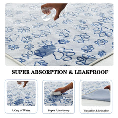 Qeils puppy pad absorbent fibers soaking spills to keep floors dry