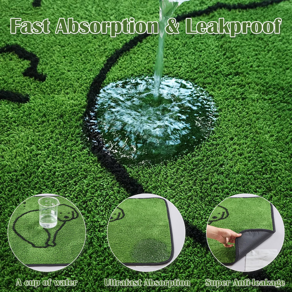 Qeils reusable puppy pads 36x24 in-use demonstrating absorbent, leakproof performance.