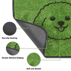 Qeils reusable puppy pads absorbent closeup highlights extra-absorbent core and odor control.