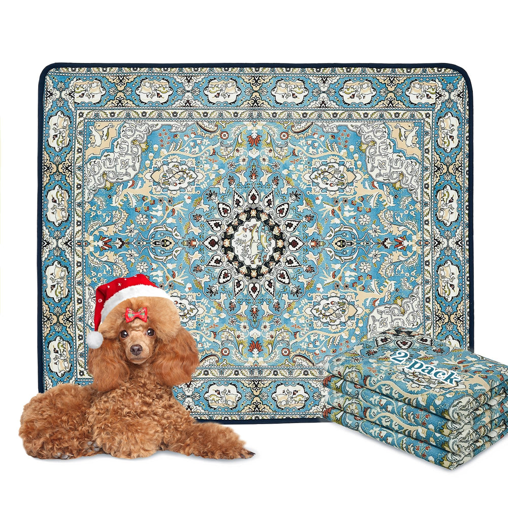 Qeils washable pee pad 2-pack laid flat, reusable training surface for quick potty breaks