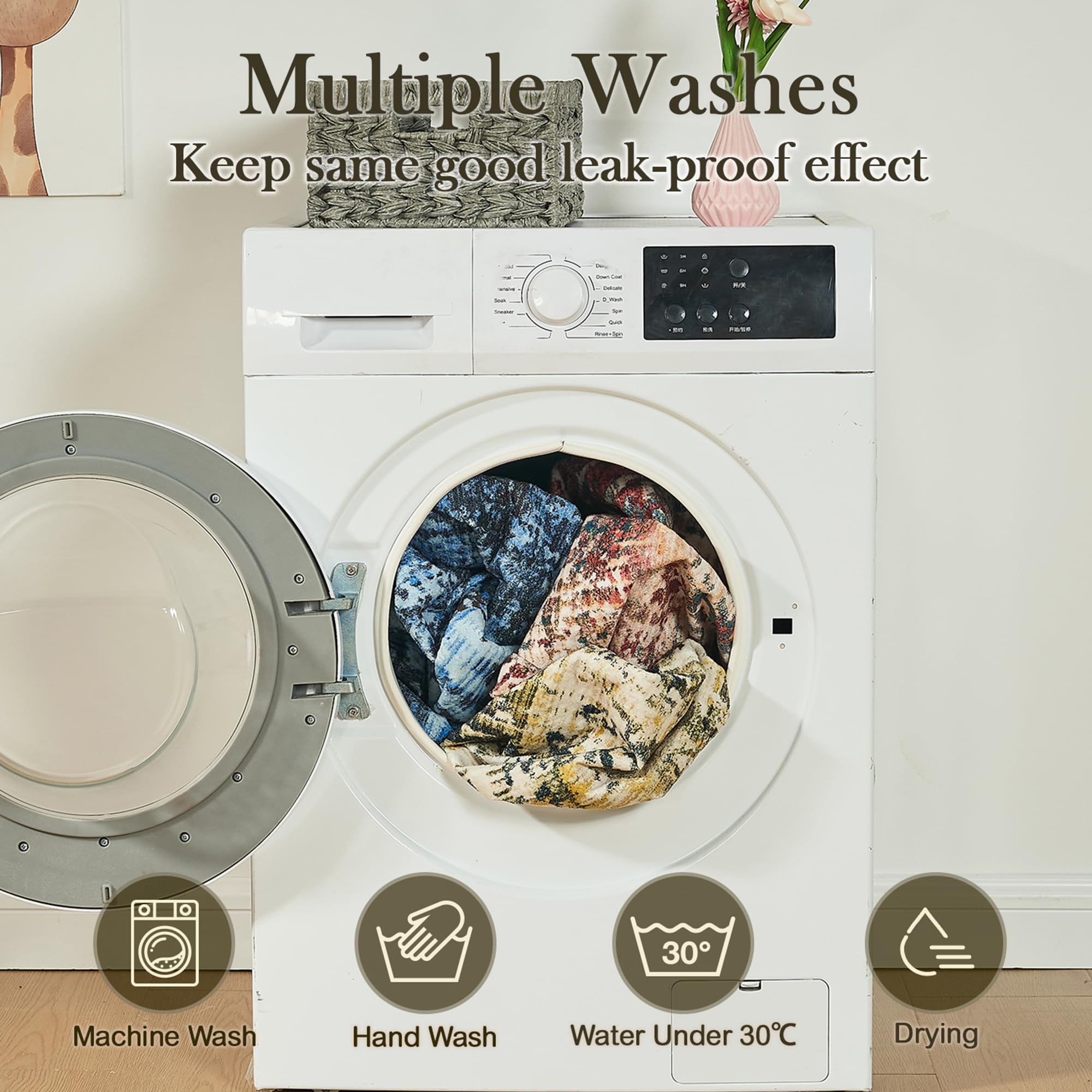 Qeils pad flat and machine washable for simple cleanup and reuse