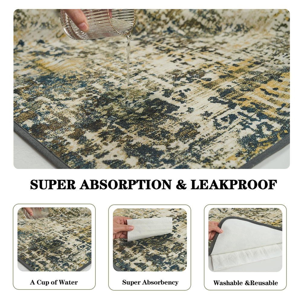 Qeils pee pad with non-slip bottom helps keep it in place on floors