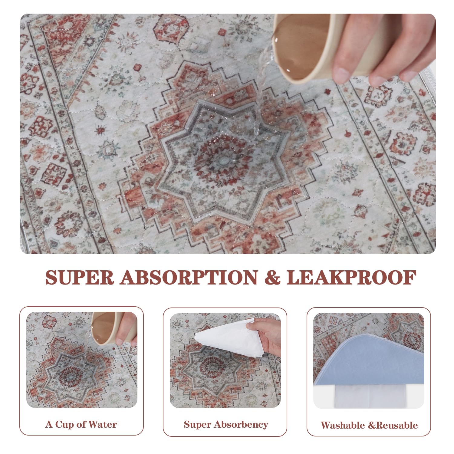 Qeils non-slip bottom keeps pad secure during use.