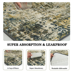 Qeils pee pad with non-slip bottom helps keep it in place on floors