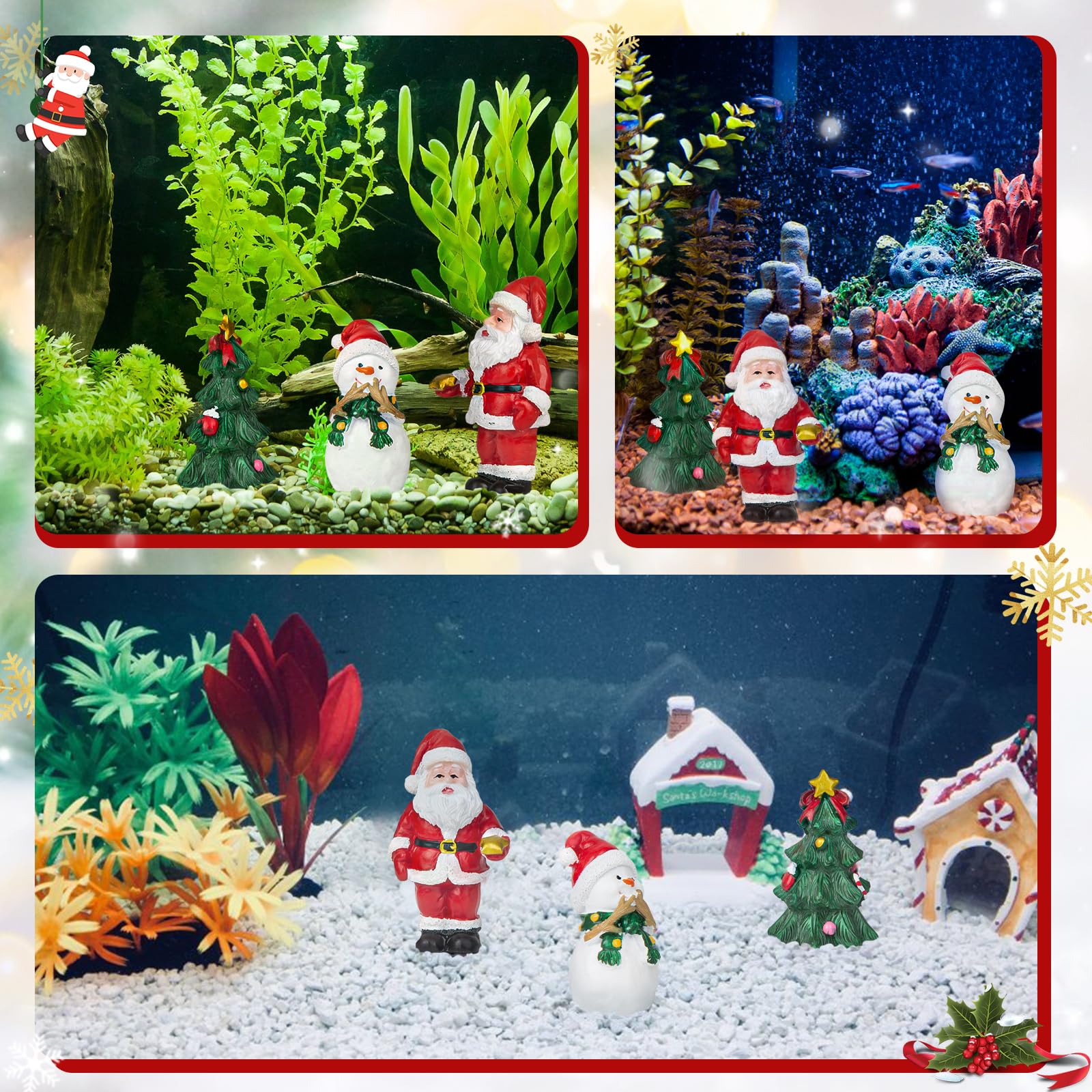 QEQEKAKA desktop Christmas decor doubles as table centerpiece when not in water.