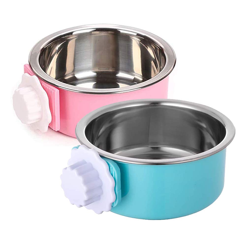 QIYADIN stainless steel removable pet food bowl close-up showing durable construction for daily meals.