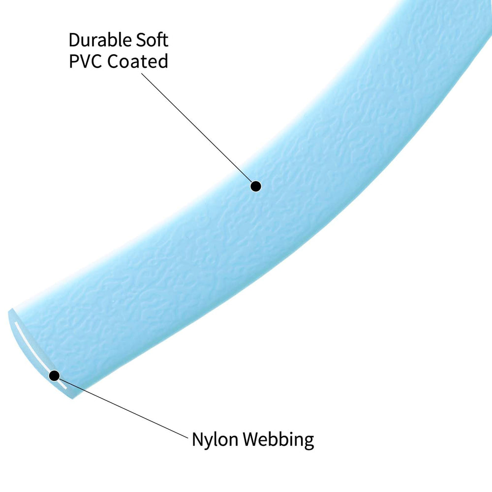 Qiaosite waterproof long leash stretched near water, highlighting easy cleaning after muddy adventures.