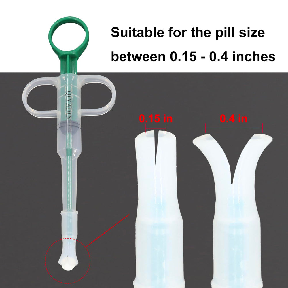 QIYADIN pet-pill-feeder liquid-tip shown for liquids and medicine