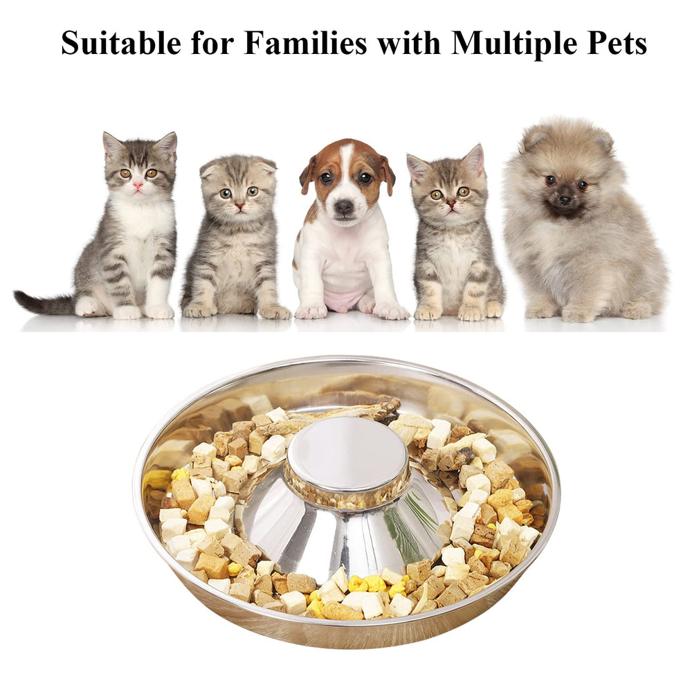 QIYADIN stainless steel pet bowl is dishwasher safe for easy cleaning.