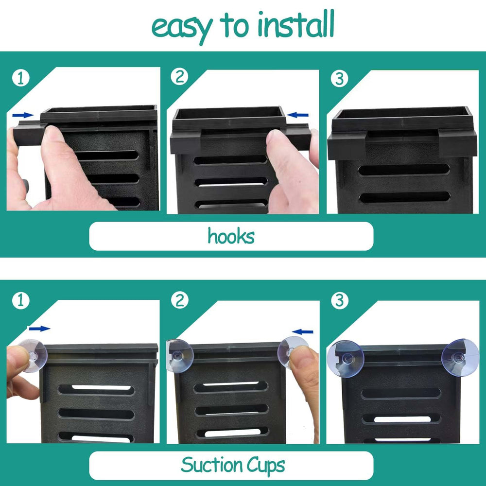 QICIKRASE planter cups brackets three hanging options enable flexible tank mounting.