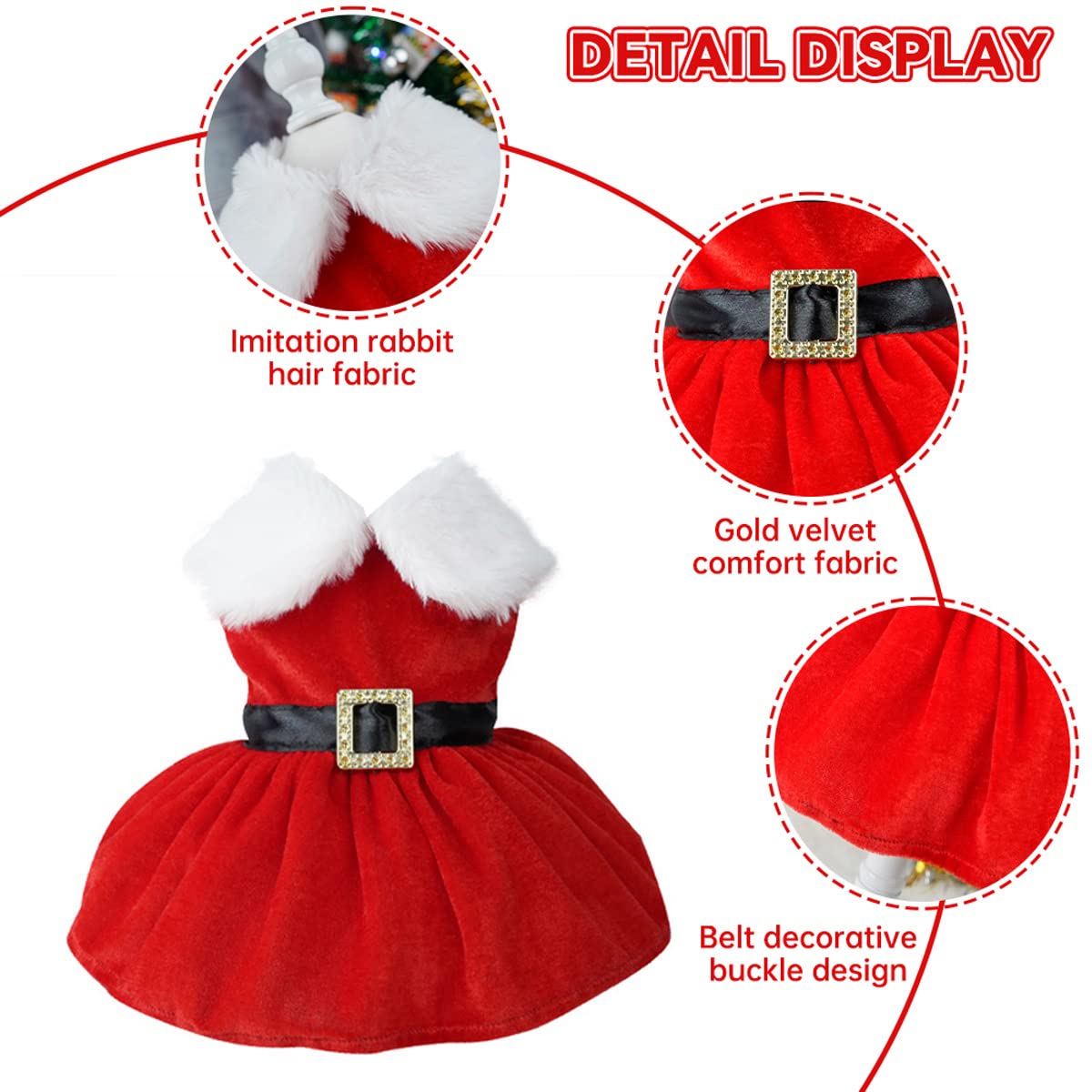 Qidelong pet costume velvet winter coat emphasizes soft, comfortable wear