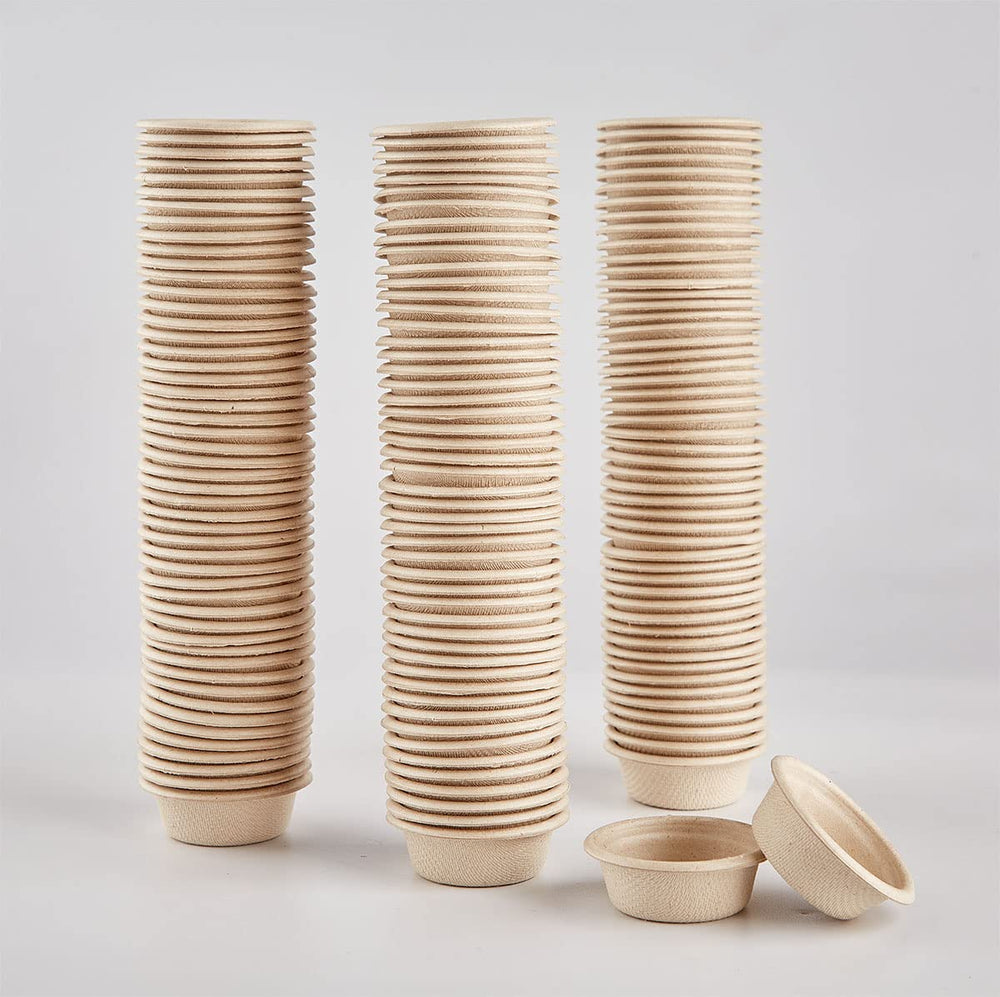 QIHYCUF small reptile cups made of plant fiber for snacks and water