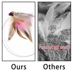 Qiifaiikooii cat-feather-toys-wand sparks curiosity and chase play