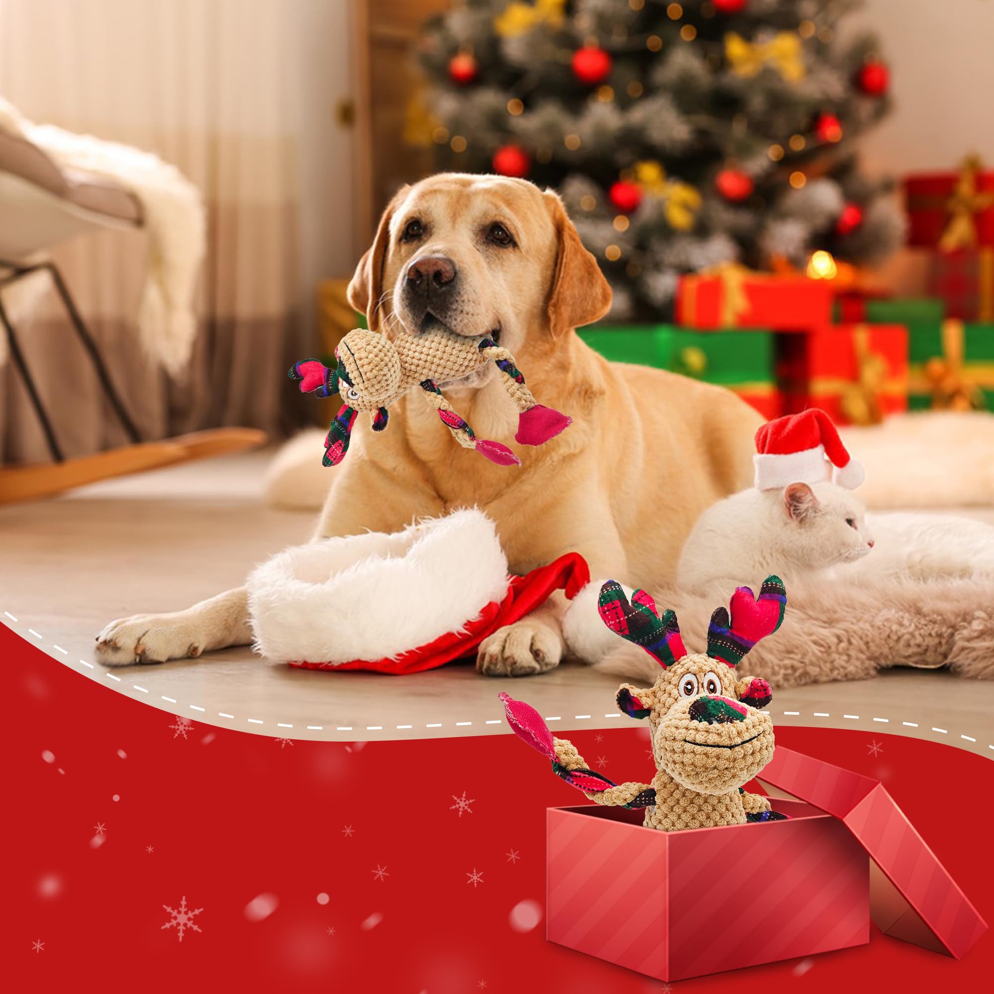 Qiiiiian Gift-Dog-Toy Christmas stands as a thoughtful holiday surprise for canine companions.