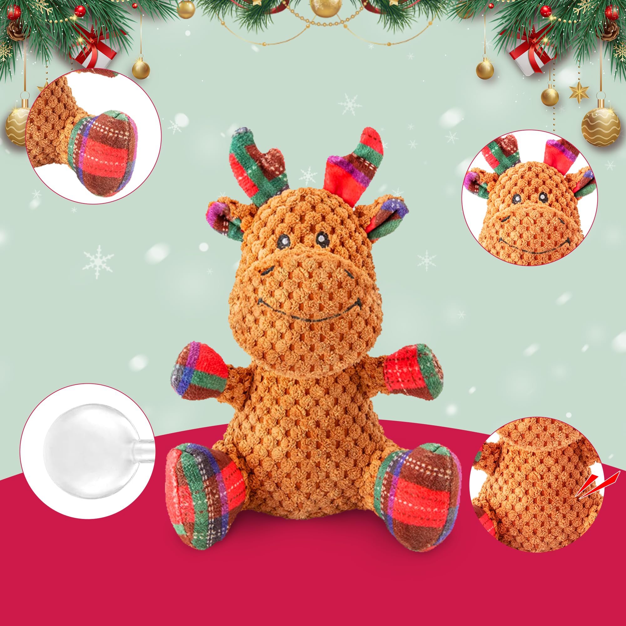 Qiiiiian interactive plush dog toy stretch-spring highlights bonding during fetch and tug.