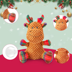 Qiiiiian interactive plush dog toy stretch-spring highlights bonding during fetch and tug.