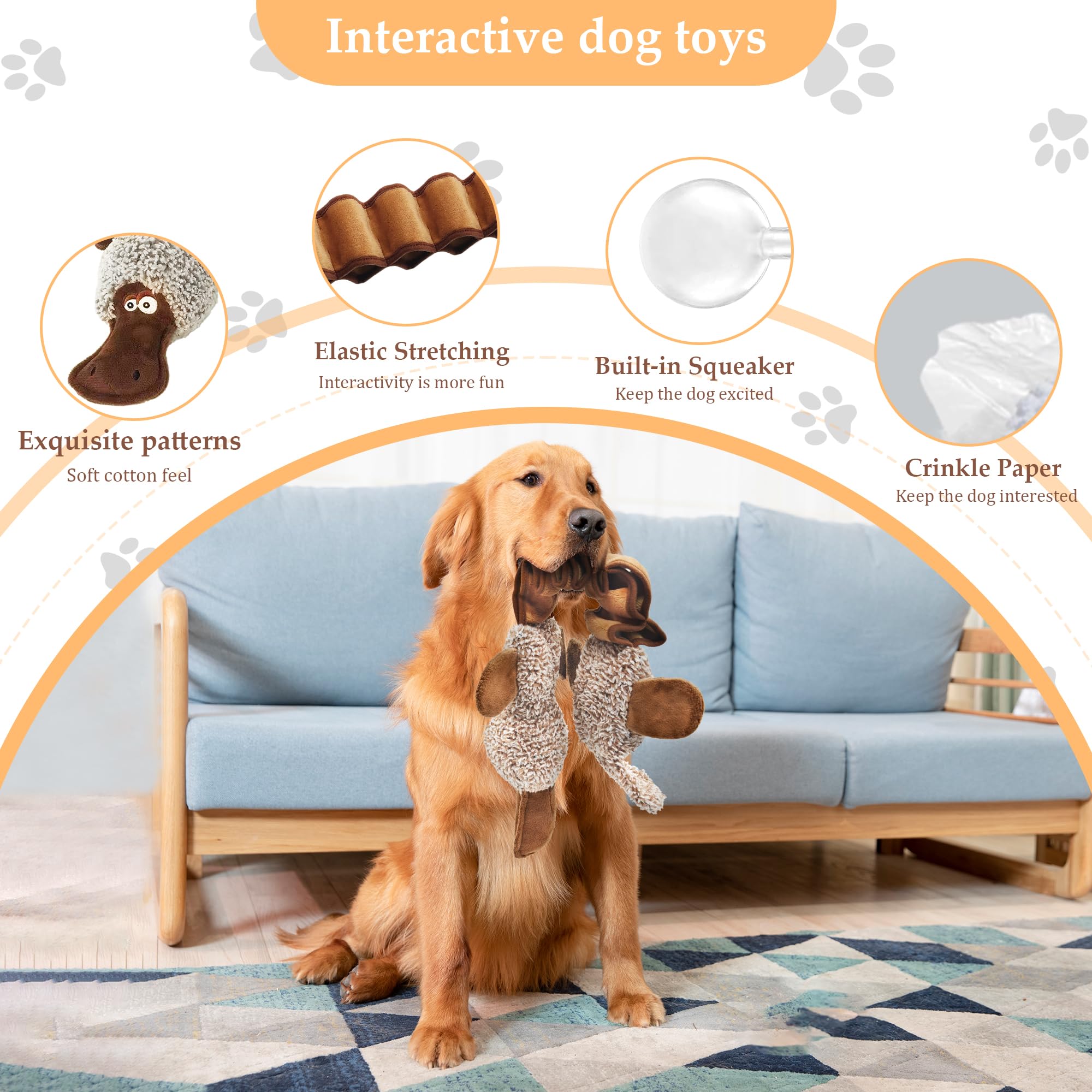 Qiiiiian platypus toy middle-spring design enables stretchable play and extra interaction