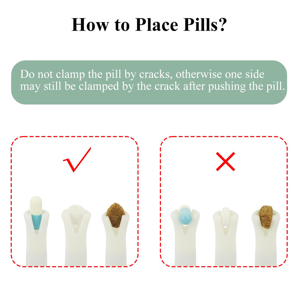 QIYADIN pill-gun push-rod demonstrated for precise dosing.