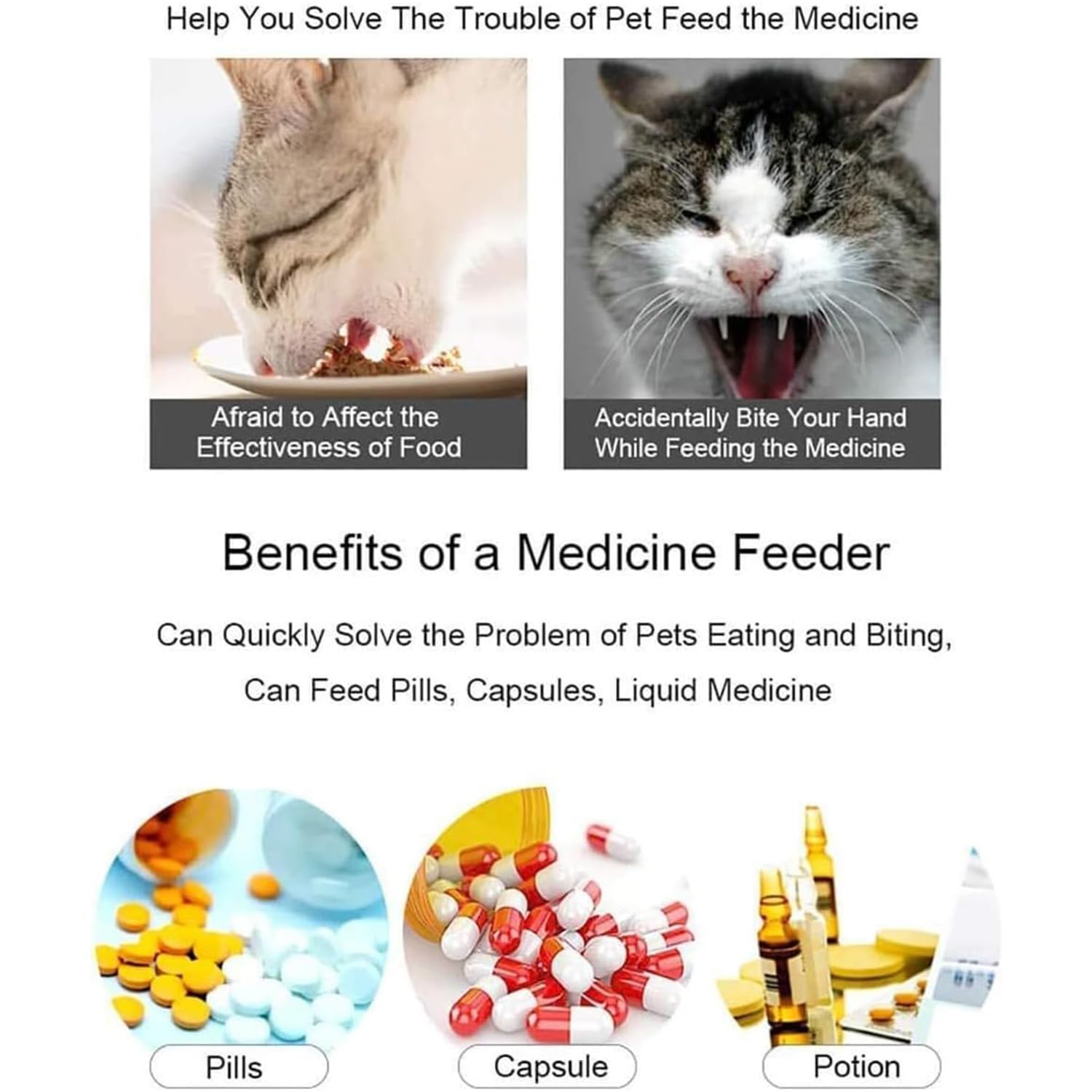 QIYADIN pink pill shooter in action for home pet care.