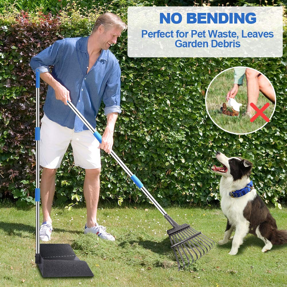 QiMH rust-proof durable dog pooper scooper for all sizes