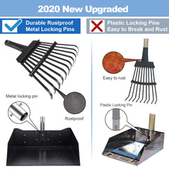 QiMH stainless steel tray and rake for rust-proof longevity