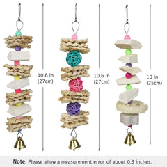 Qimilenzy parrot-toy grass-fiber stimulates gnawing and cage decoration.