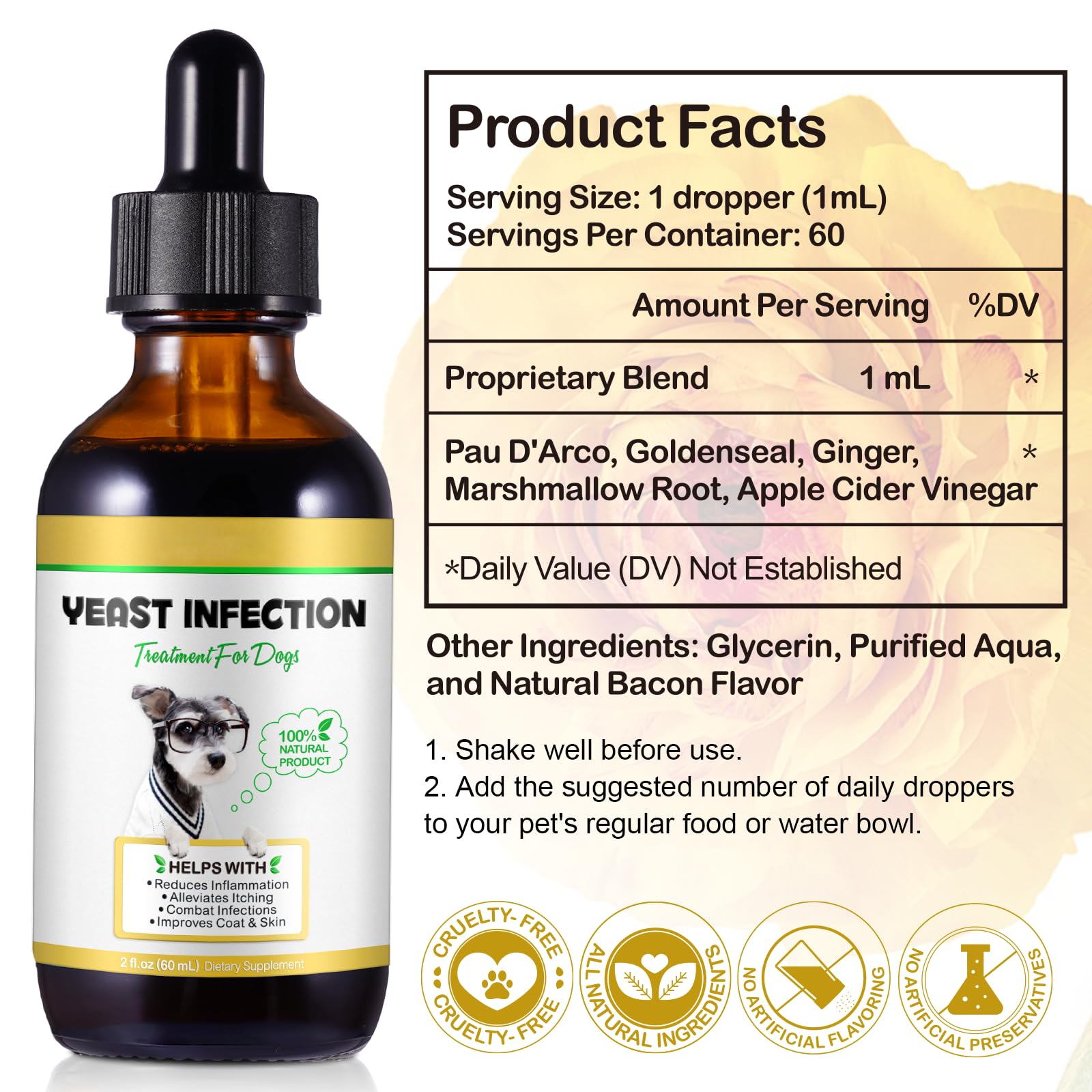 Qing Yo ingredients highlight ginger and apple cider vinegar for soothing itch.