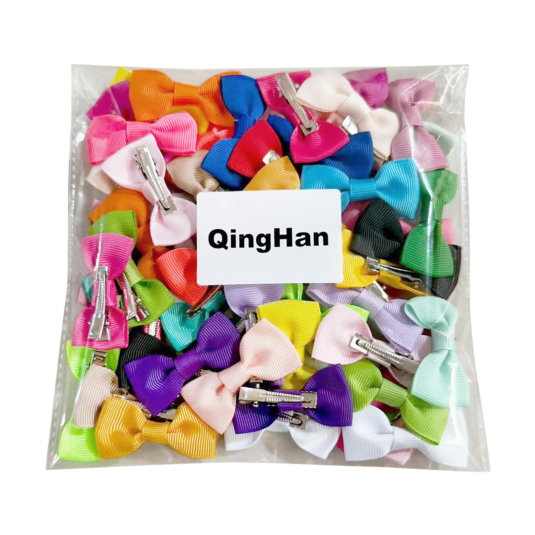 QingHan 2-inch puppy bows ideal for grooming, walks, and events.