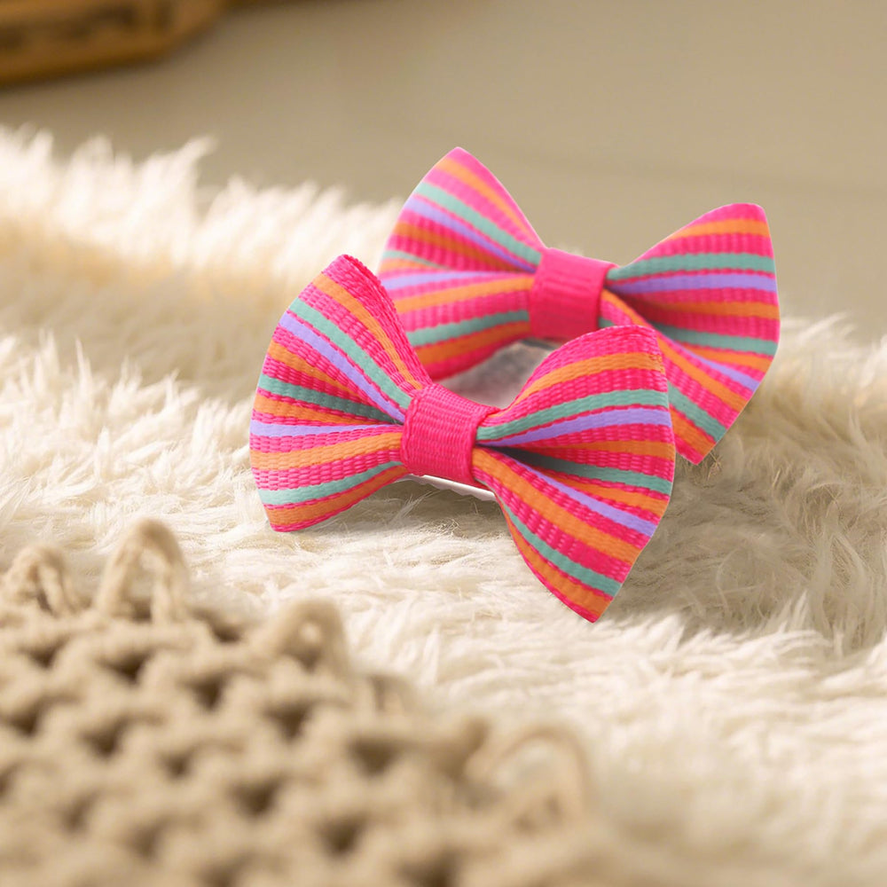 QingHan dog hair bows daily wear and playful moments enhanced by color variety.