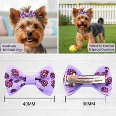 QingHan dog hair bows lightweight design keeps pets comfortable during wear.