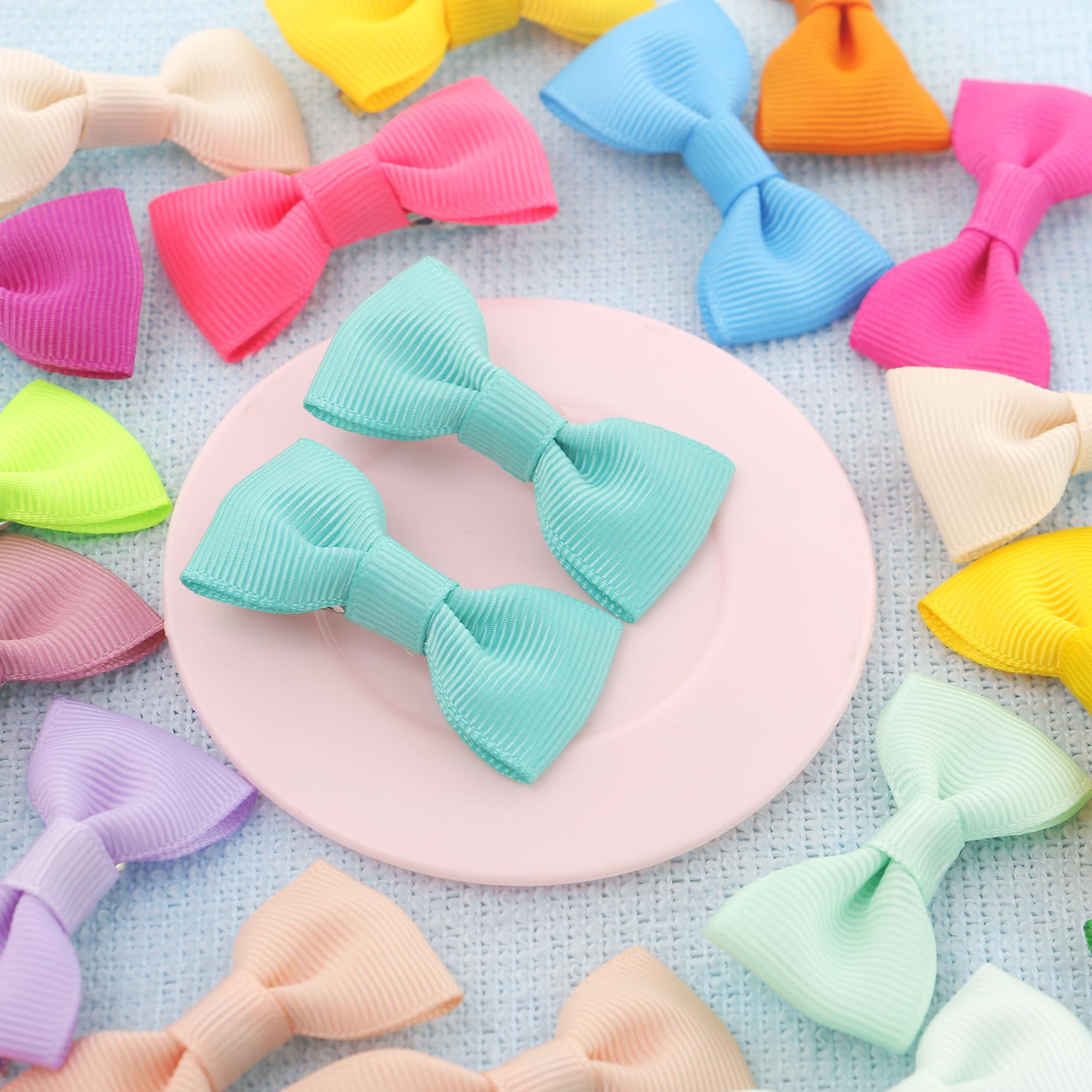 QingHan dog bows for small dogs girl secure even during activity.