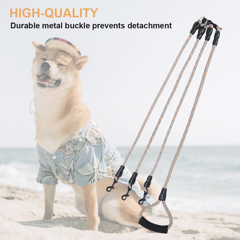 QINKOUDIH 3 Way Dog Leash multi-dog walking options for families